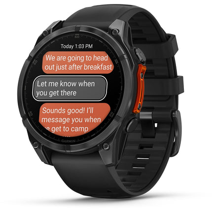 Montre sport GARMIN Fenix 8 Multisports GPS AMOLED IP6X BT Wi-Fi 47 mm Noir / Noir