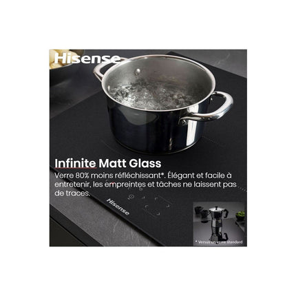 Plaque induction aspirante HISENSE HEH8443BSRWF InfiniteMattGlass