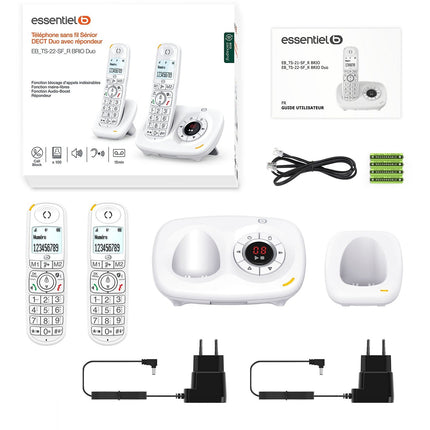 Téléphone sans fil ESSENTIELB BRIO DUO Rép