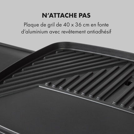 Barbecue électrique KLARSTEIN Gatsby 2000W - 20x32cm - Beige