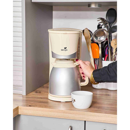 Cafetière filtre SENYA Simple Coffee - Isotherme - Crème