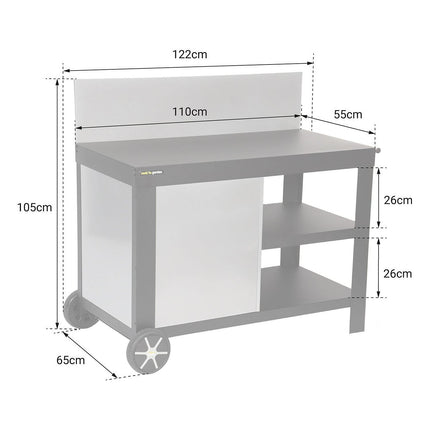 Desserte COOK'IN GARDEN Desserte noire NOVA pour plancha