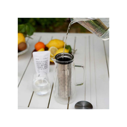 Carafe filtrante COOKUT en verre Inox Filtrante