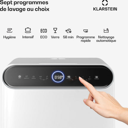 Mini lave vaisselle KLARSTEIN Oceana 7 Programmes AquaStop 860W 42cm