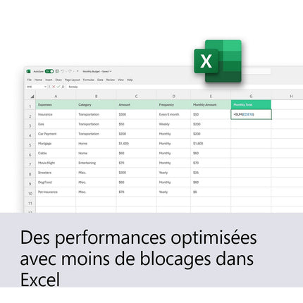 Logiciel de bureautique MICROSOFT Office Famille 2024