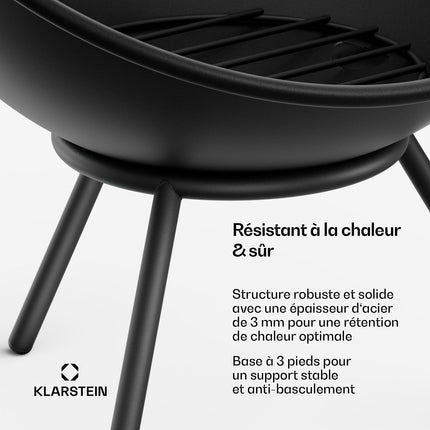 Brasero BLUMFELDT Fireball pare-étincelles 43cm Noir