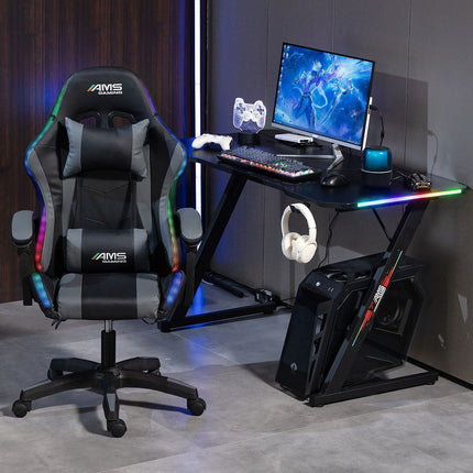 Bureau gamer AMS GAMING GAMERDESK-120Z-LED