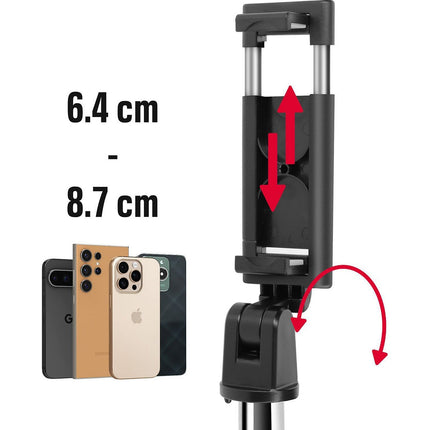 Perche à selfie MAXLIFE Perche à Selfie Trépied Bluetooth Noir