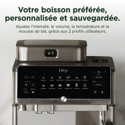 Expresso Broyeur NINJA Machine à café automatique AutoBarista Pro AE1052EU - Technologie GrindIQ