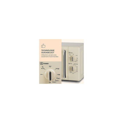 Micro ondes combiné KLARSTEIN Caroline - Crème
