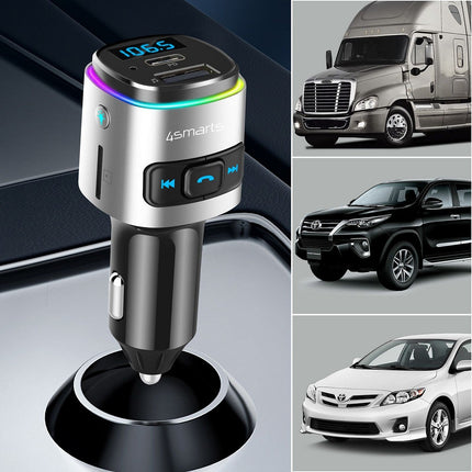 Transmetteur FM 4 SMARTS Bluetooth avec Chargeur auto