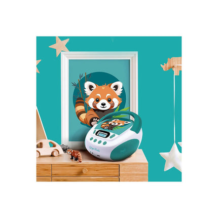 Lecteur CD MOOOV Lecteur CD MP3 Panda Roux enfant avec po