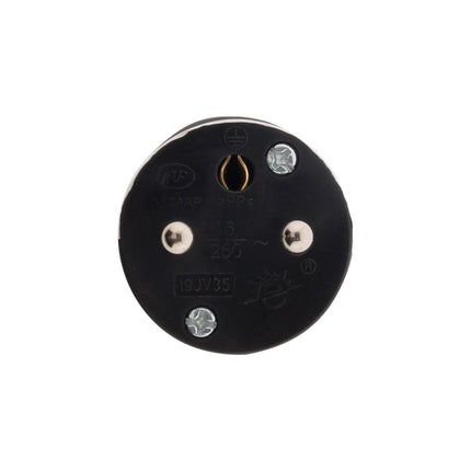 Adaptateur d'alimentation ZENITECH Fiche mâle 16A 2P+T Noir - Zenitech