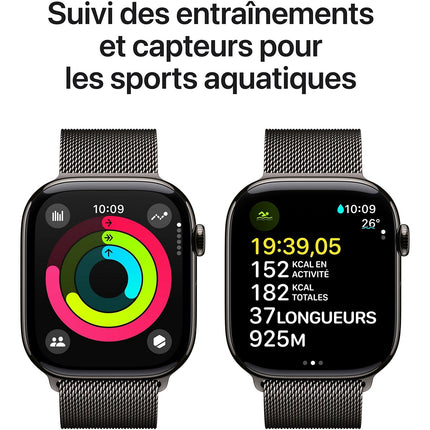 Montre connectée APPLE WATCH Serie 10 46mm Titane Ardoise Loop Cell