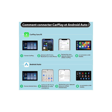 Autoradio connecté JUNSUN Écran 9 pouces, caméra de recul CarPlay