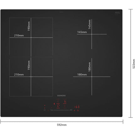 Plaque induction SIEMENS ED61AHSC1E Noir Mat