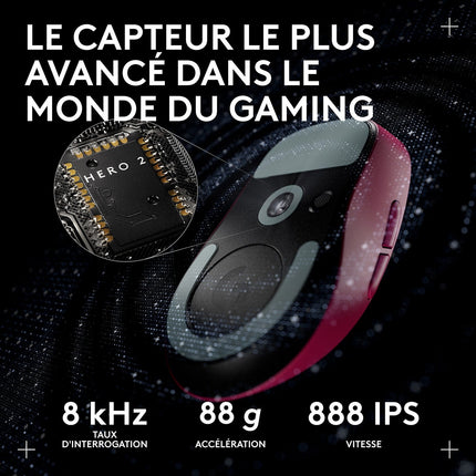 Souris Gamer Sans Fil LOGITECH Pro X superlight 2 compact Magenta