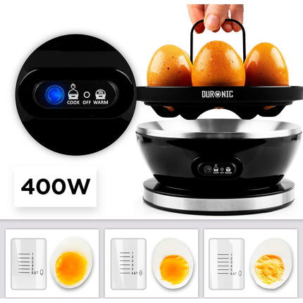 Cuiseur à oeufs DURONIC Duronic EB27 BK Cuiseur à œufs 400W 1 à