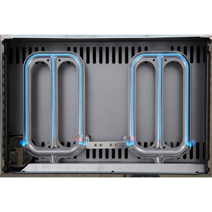 Plancha gaz CAMPINGAZ BLUE FLAME EXLD 2 brûleurs sur chariot, 60x40 cm