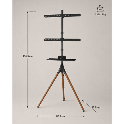 Pied TV ADEQWAT bois Pablo 45-65 pouces