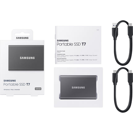 Disque dur SSD externe SAMSUNG Portable 1To T7 gris titane