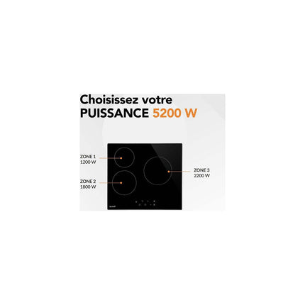Plaque vitrocéramique BELDEKO TV3V-113