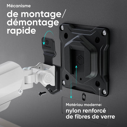 Support écran PC ONKRON Double Écran 13"–32", 10 kg max, G160-BW