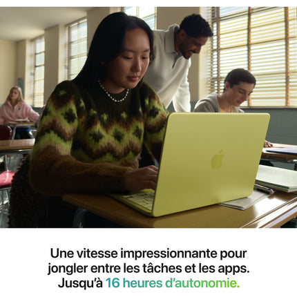 Ordinateur Apple MACBOOK Neo Puce A18 Pro CPU 6 / GPU 5 coeurs Mémoire RAM 8Go Stockage