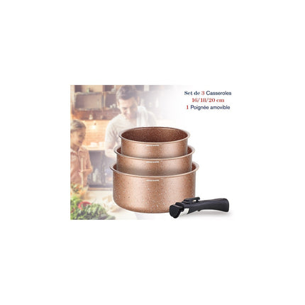 Batterie de cuisine ARTHUR MARTIN de 3 casseroles