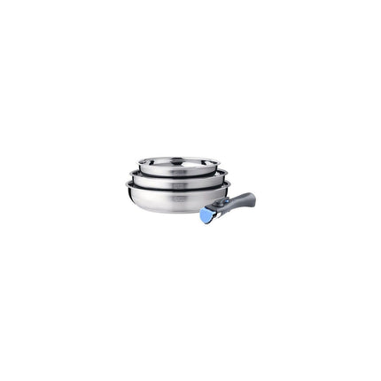 Batterie de cuisine ARTHUR MARTIN de 3 poeles 20-24-26cm + 1 poignée