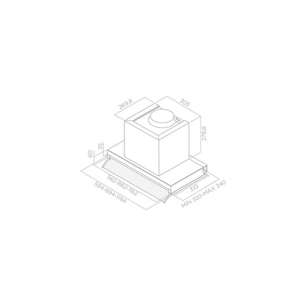 Hotte encastrable ELICA BOXIN LX/IX/A/60