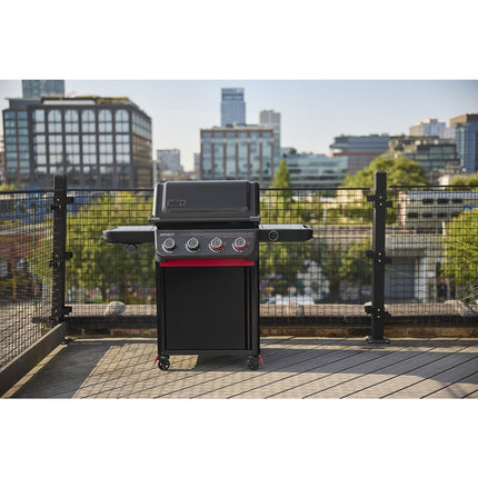 Barbecue gaz WEBER Gaz Spirit EPX-435R Stealth, sur chariot, 5 brûleurs dont 1 latéral, surface de cuisson 61 x 45