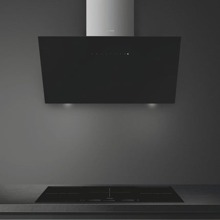 Hotte décorative murale inclinée SMEG KICV90BL2