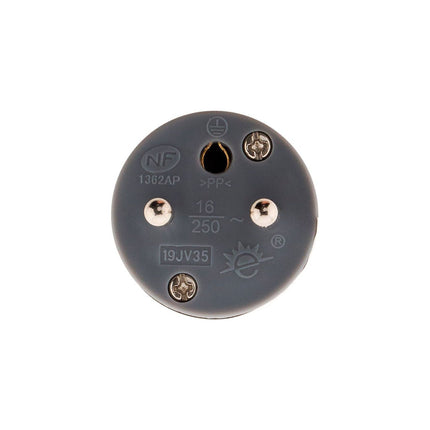 Adaptateur d'alimentation ZENITECH Fiche mâle 16A 2P+T - Gris - Zenitech
