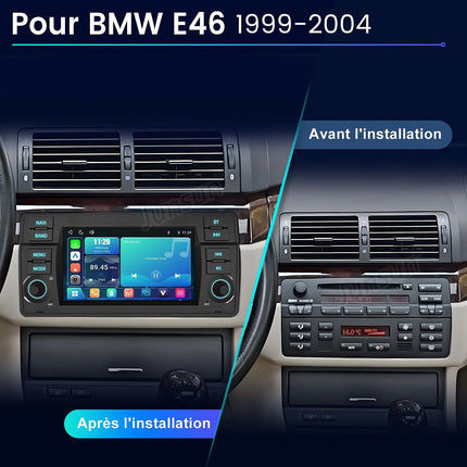 Autoradio connecté JUNSUN pour BMW E46 3er 1998-2006 7"Carplay FM