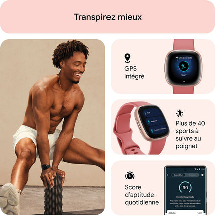 Montre santé FITBIT Versa 4 Aluminium Graphite et