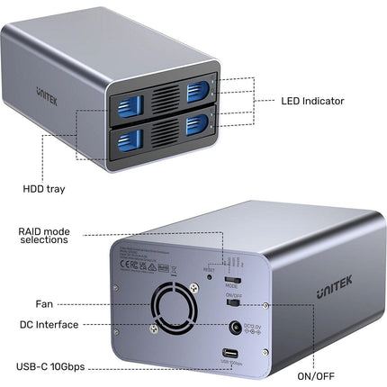 Boitier disque dur UNITEK Boitier de disque dur 2.5'/3.5' RAID