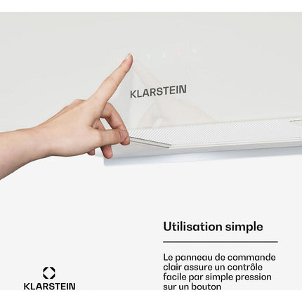 Hotte décorative îlot KLARSTEIN Kronleuchter îlot 60cm 590m³/h LED blanc