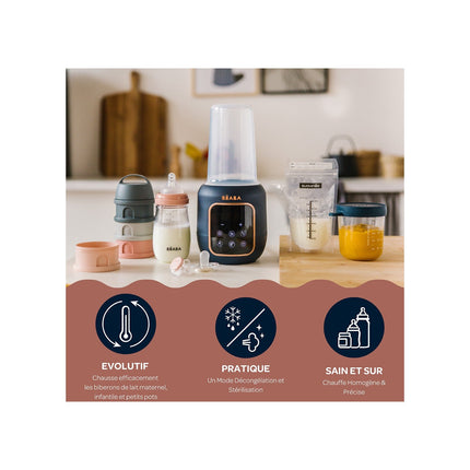 Chauffe biberon BEABA Multi-milk Night blue