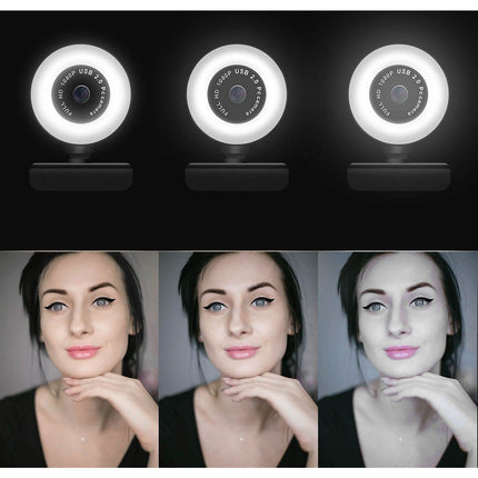 Webcam AVIZAR Webcam Ringlight USB 1080p FHD Antibruit