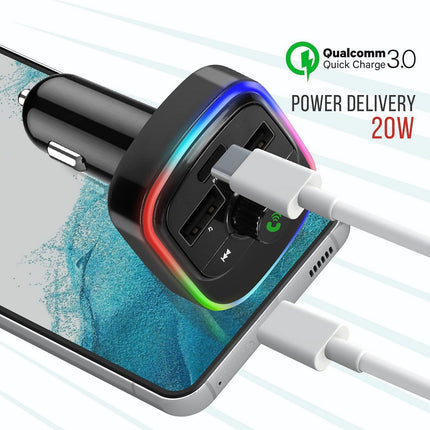 Transmetteur FM AVIZAR Transmetteur FM avec Chargeur Voiture