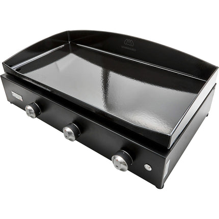 Plancha gaz LE MARQUIER Pure 375 Noir 3 brûleurs à poser, 75x40 cm