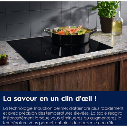 Plaque induction ELECTROLUX BIT60336BK - 3 foyers et Connexion hotte Hob2Hood
