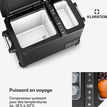 KLARSTEIN Arctiq Duo compresseur 43L 78 cm Noir