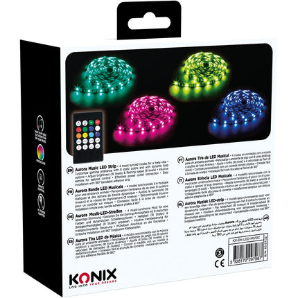 Ruban LED KONIX DRAKKAR AURORA MUSIC LED STRIP 5M