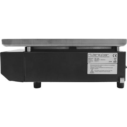 Plancha électrique RIVIERA ET BAR QPL1230 inox 2 brûleurs à poser, 55x40 cm
