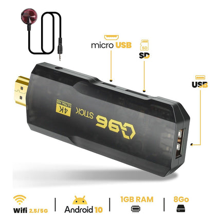 AVIZAR Avizar Stick TV Android 4K Ultra HD HDMI
