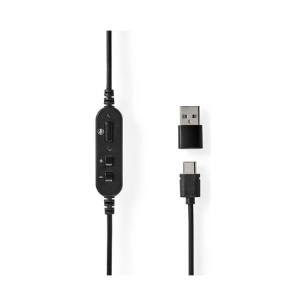 Casque NEDIS audio filaire avec USBA et USBC