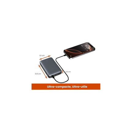 Batterie externe ADEQWAT 20 000 mAh 65W Power Delivery