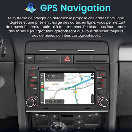 Autoradio connecté JUNSUN pour Audi A4 B6 B7 2000-2009 Carplay